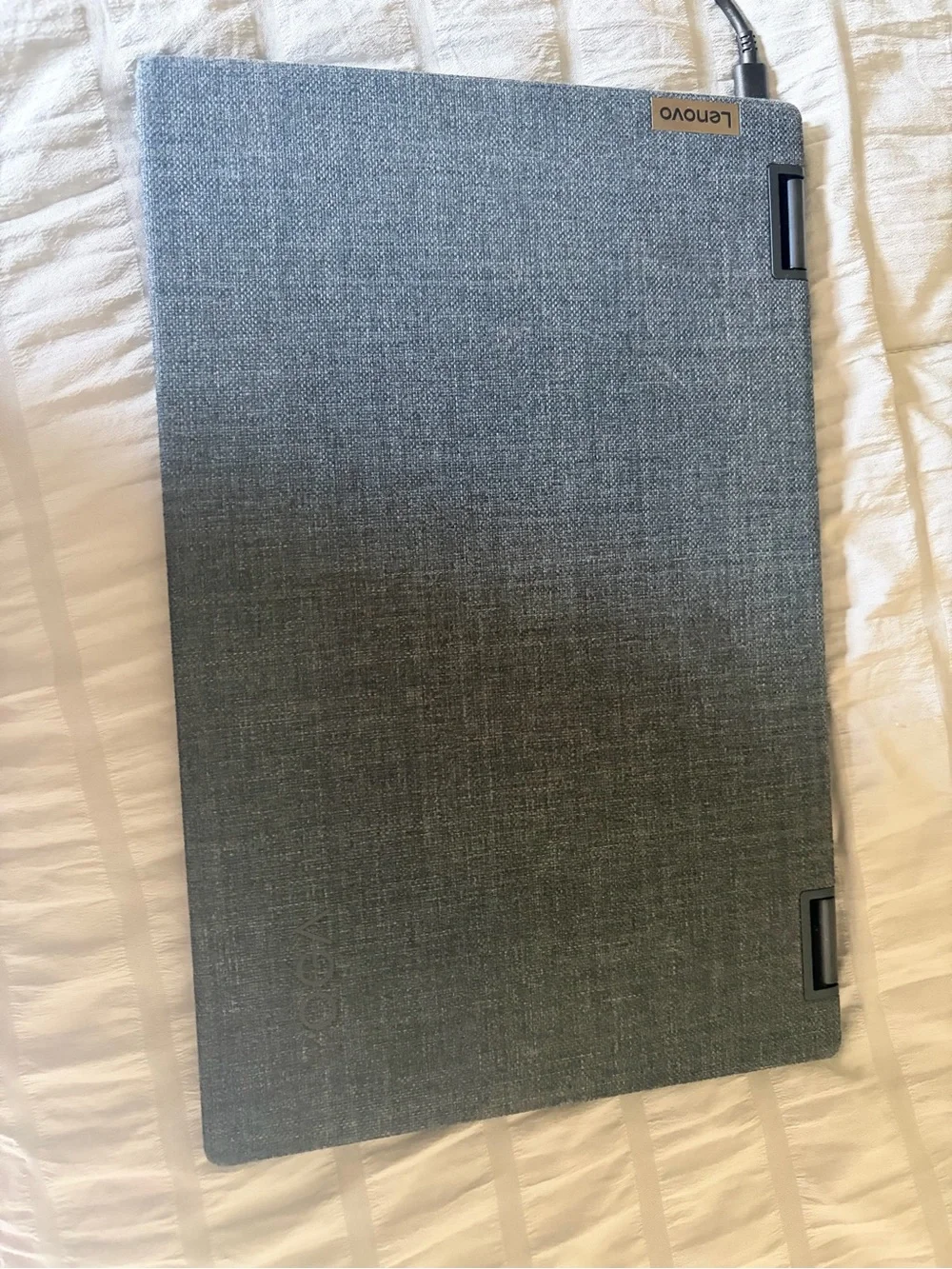 Lenovo Gray Fabric Convertible Laptop - Textured Gray/blue.Finish